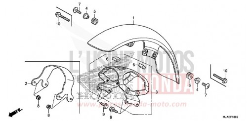 FRONT FENDER (VT750C2S/S) VT750SE de 2014